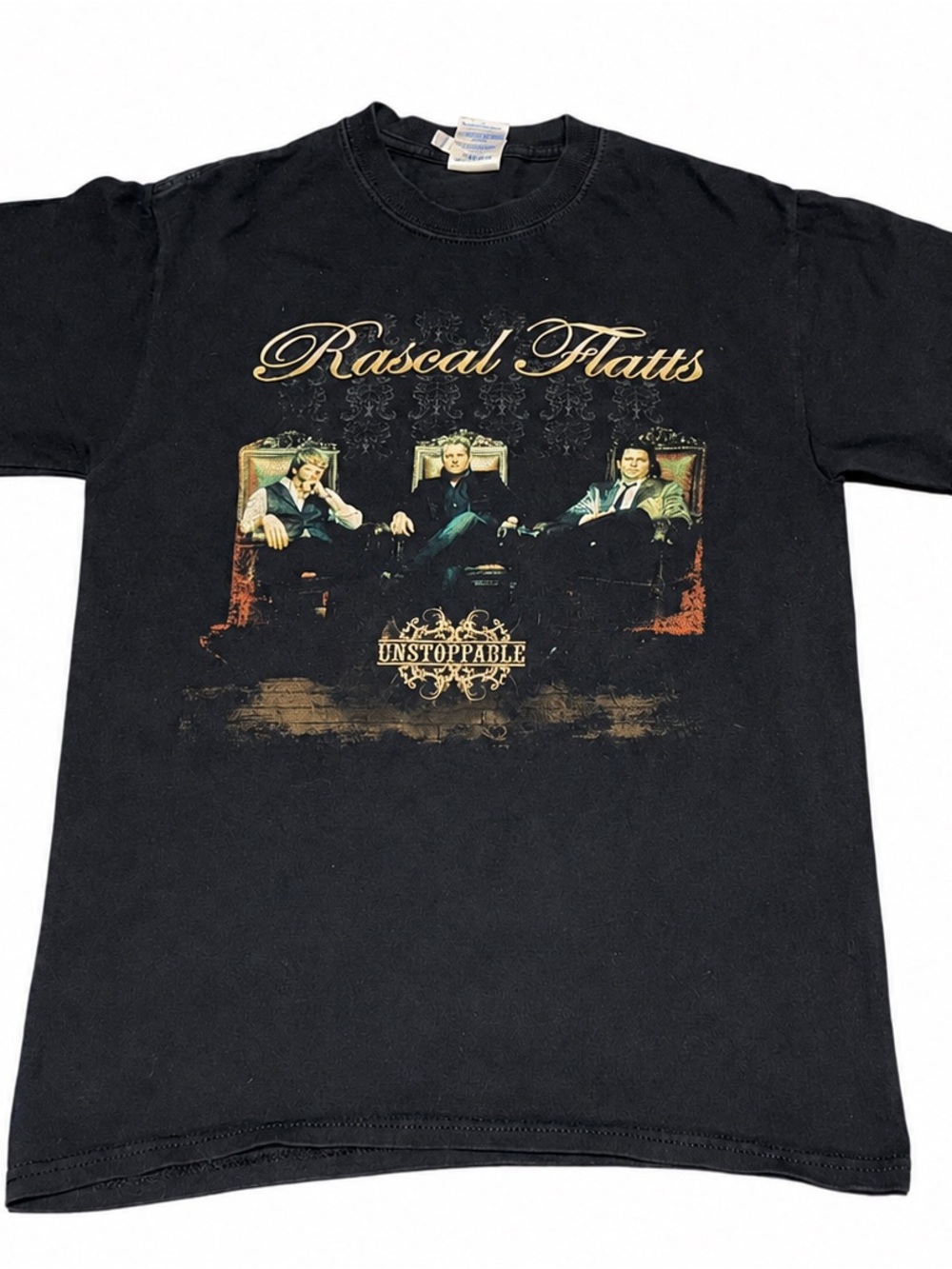 Rascal Flatts 2009 Unstoppable Tour Black Double-Sided Concert T-Shirt S